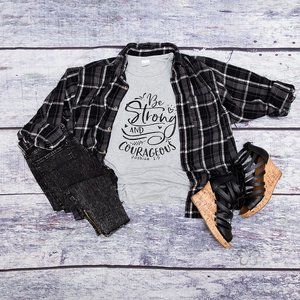 Faith-based T-shirt, Gray NWOT Sizes S-3XL